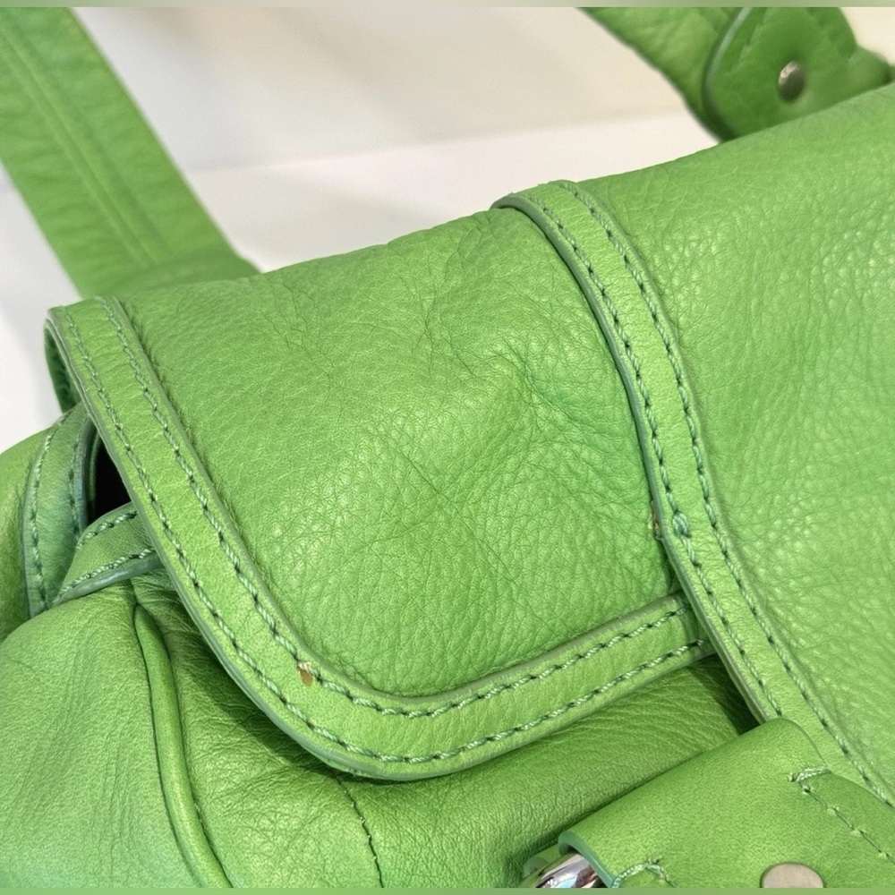 Marc by Marc Jacobs Lime Kelly Green Leather Shoulder Bag GUC - Picture 4 of 15